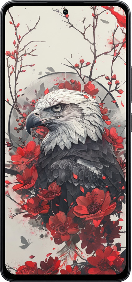 Силиконовый чехол Рубиновый орел для Xiaomi Poco M7 Pro 5G - 6103u-3942 изображение 