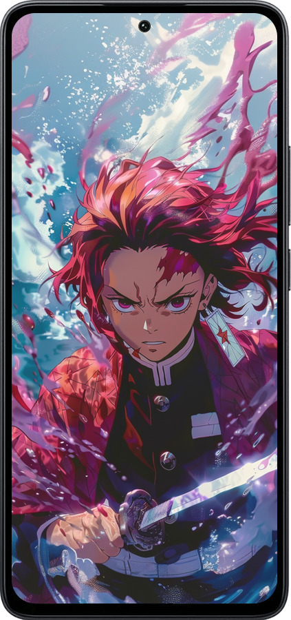 Силіконовий чехол Танджиро Камадо: Клинок, що розсікає демонів для Xiaomi Poco M7 Pro 5G - 6111u-3942 изображение 