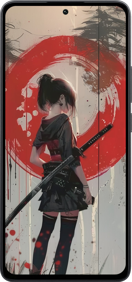 Силиконовый чехол Сумерки воина: Танец с катаной для Xiaomi Poco M7 Pro 5G - 6123u-3942 изображение 