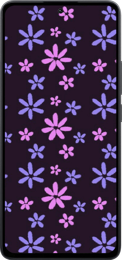 Силиконовый чехол с  цветами для Xiaomi Poco M7 Pro 5G - 6258u-3942 изображение 