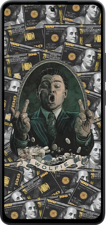 Силиконовый чехол Волк с валл стрит для Xiaomi Poco M7 Pro 5G - 6287u-3942 изображение 