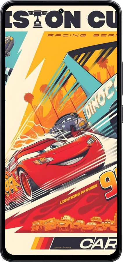 Силиконовый чехол Тачки для Xiaomi Poco M7 Pro 5G - 6288u-3942 изображение 