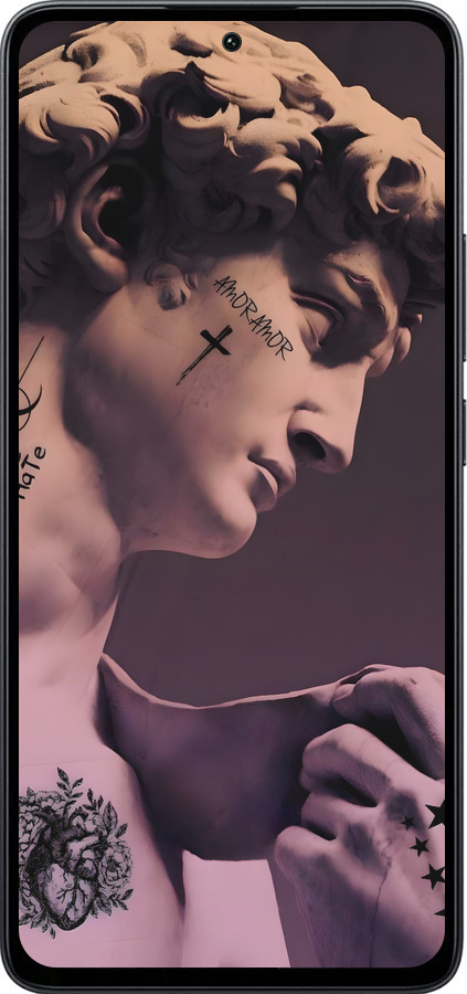 Силіконовий чехол Давид для Xiaomi Poco M7 Pro 5G - 6302u-3942 изображение 