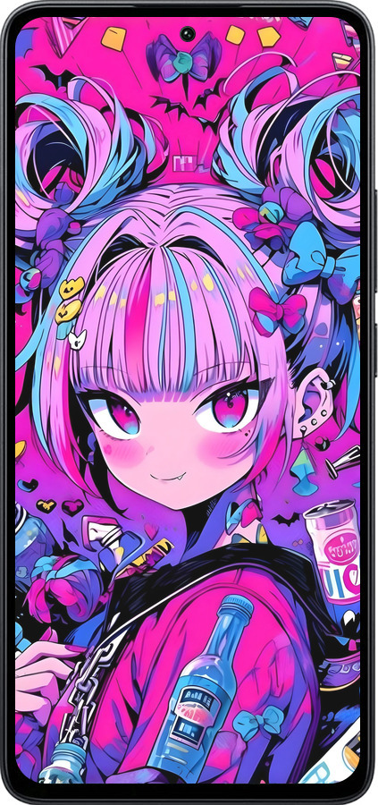 Силиконовый чехол Аниме милаха для Xiaomi Poco M7 Pro 5G - 6314u-3942 изображение 