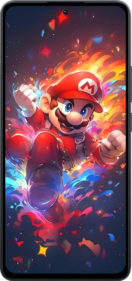 Силиконовый чехол Супер Марио для Xiaomi Poco M7 Pro 5G - 6342u-3942 изображение 