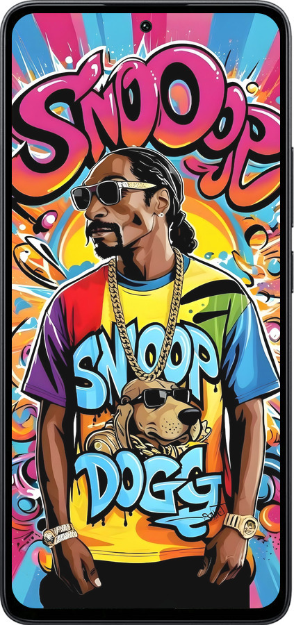 Силиконовый чехол Снуп дог для Xiaomi Poco M7 Pro 5G - 6348u-3942 изображение 