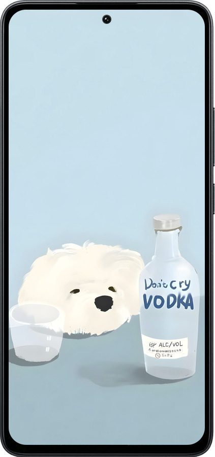 Силиконовый чехол Пес водка для Xiaomi Poco M7 Pro 5G - 6368u-3942 изображение 