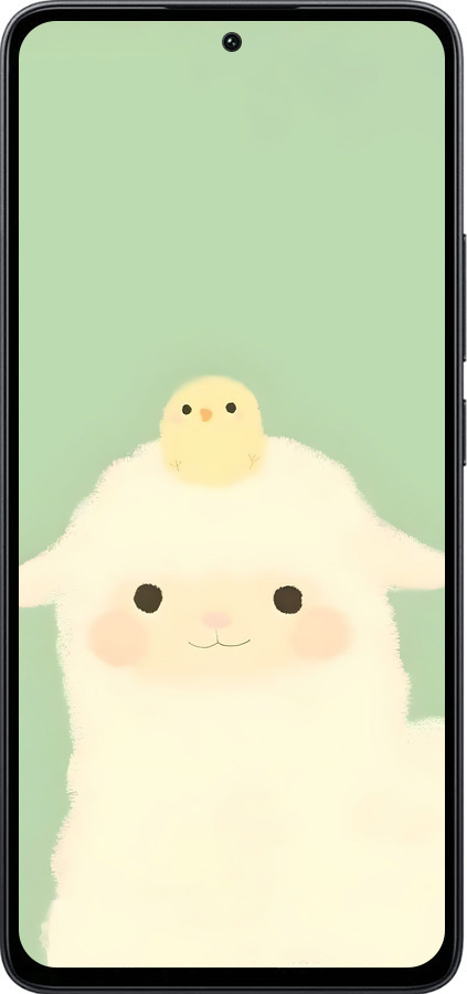 Силиконовый чехол Барашек и ципленок для Xiaomi Poco M7 Pro 5G - 6369u-3942 изображение 