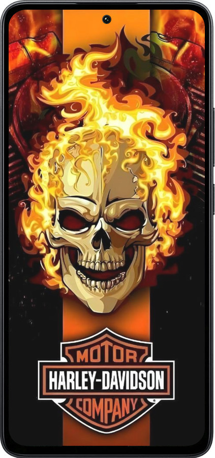 Силіконовий чехол Харлей девидсон для Xiaomi Poco M7 Pro 5G - 6370u-3942 изображение 