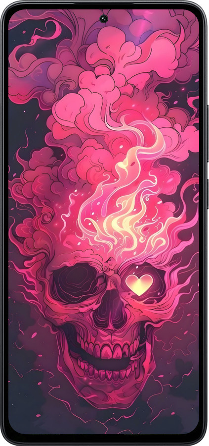 Силиконовый чехол Череп арт для Xiaomi Poco M7 Pro 5G - 6385u-3942 изображение 