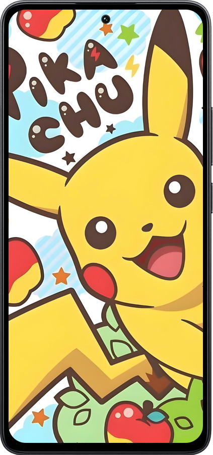 Силиконовый чехол Пикачу 2 для Xiaomi Poco M7 Pro 5G - 6391u-3942 изображение 