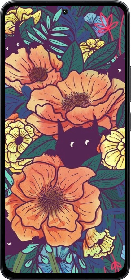 Силиконовый чехол С изображением полевых цветов для Xiaomi Poco M7 Pro 5G - 6419u-3942 изображение 