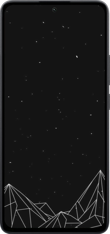 Силиконовый чехол Черно белые абстрактные горы для Xiaomi Poco M7 Pro 5G - 6437u-3942 изображение 