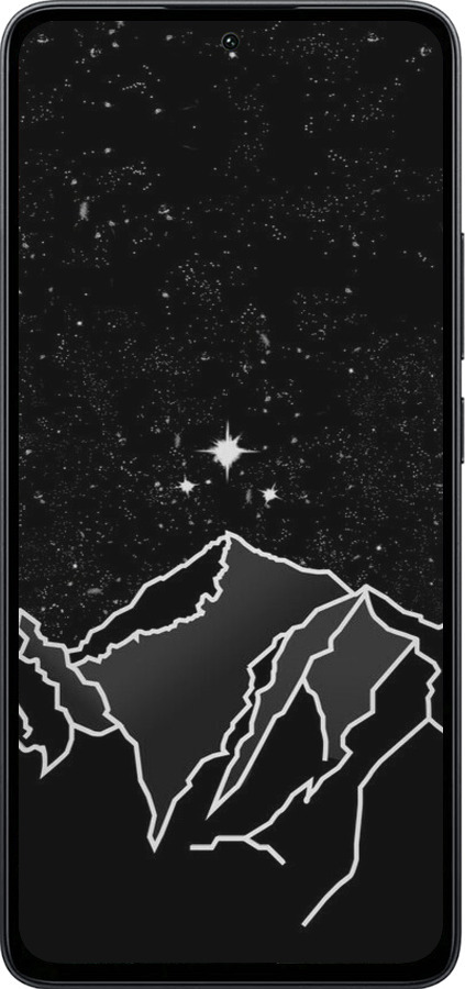 Силиконовый чехол Минималистический горный пейзаж для Xiaomi Poco M7 Pro 5G - 6438u-3942 изображение 