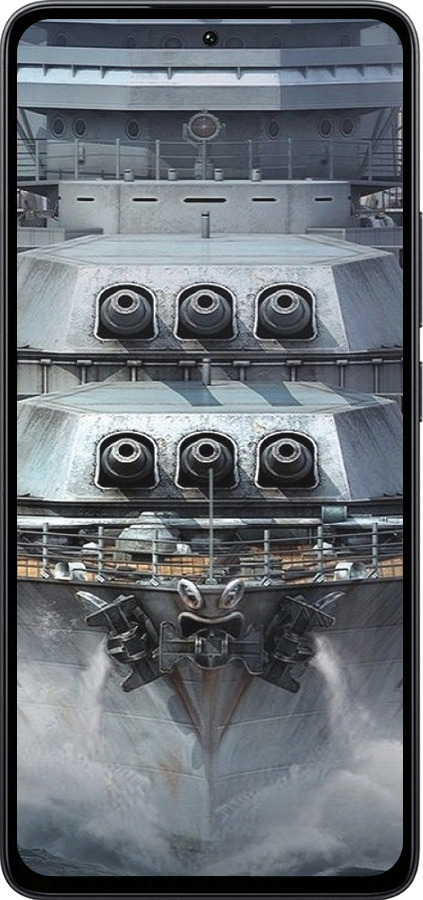 Силиконовый чехол Линкор, world of tanks, wargaming, военный корабль для Xiaomi Poco M7 Pro 5G - 6453u-3942 изображение 