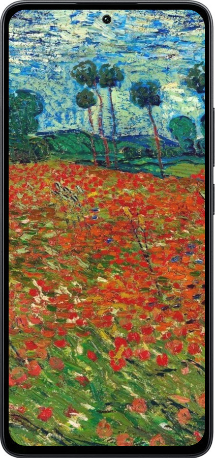 Силиконовый чехол Винсент Ван Гог-Маковое поле для Xiaomi Poco M7 Pro 5G - 6466u-3942 изображение 