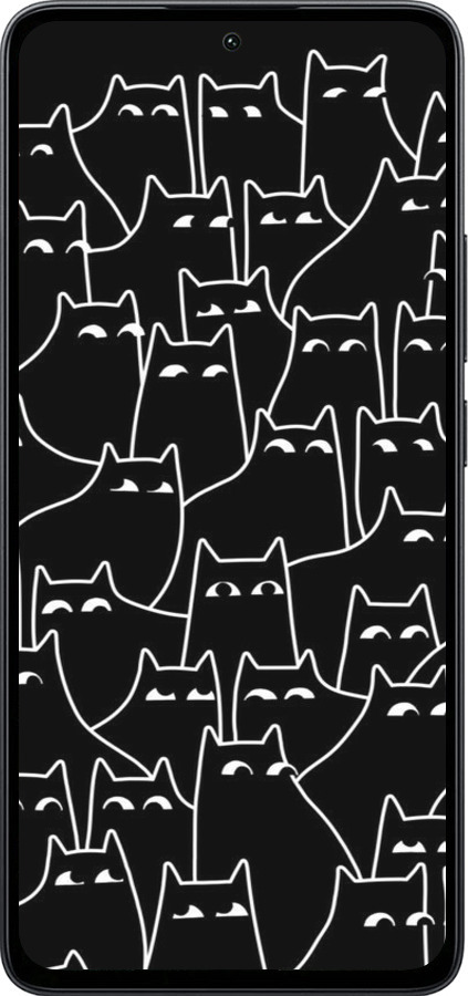 Силиконовый чехол С изображением кошек для Xiaomi Poco M7 Pro 5G - 6470u-3942 изображение 