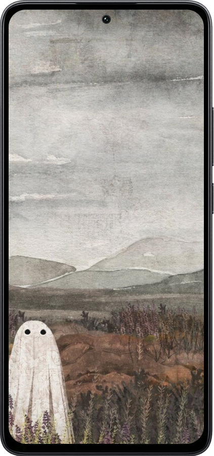 Силіконовий чехол Самотій привид на фоні гір для Xiaomi Poco M7 Pro 5G - 6486u-3942 изображение 