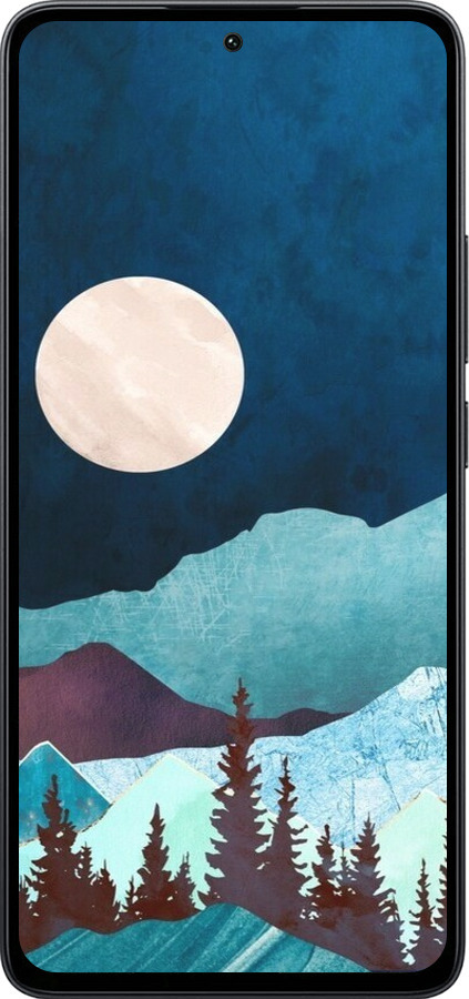 Силиконовый чехол Горная идиллия ночной пейзаж для Xiaomi Poco M7 Pro 5G - 6488u-3942 изображение 