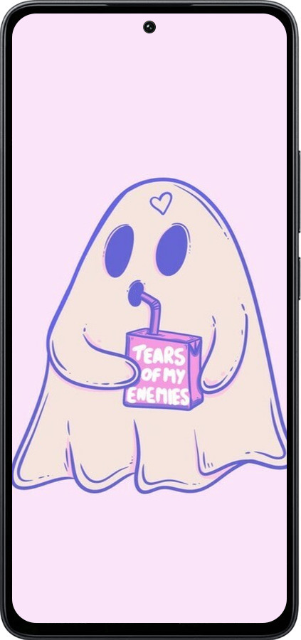 Силиконовый чехол Милый призрак для Xiaomi Poco M7 Pro 5G - 6507u-3942 изображение 