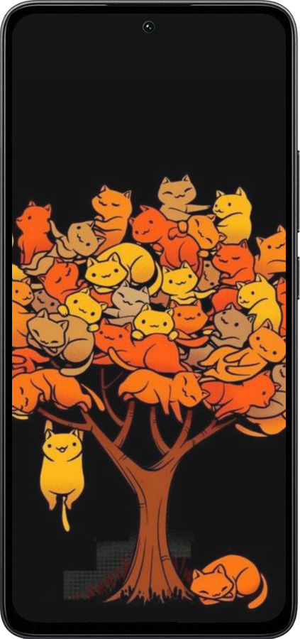 Силиконовый чехол Дерево и котики для Xiaomi Poco M7 Pro 5G - 6516u-3942 изображение 