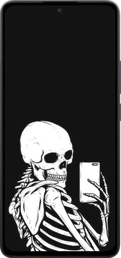 Силіконовий чехол Скелет робить Selfie для Xiaomi Poco M7 Pro 5G - 6535u-3942 изображение 