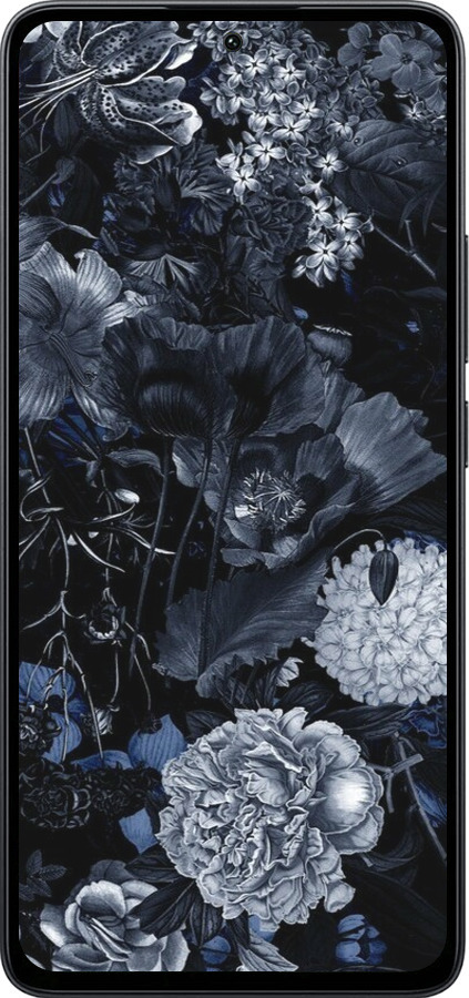 Силиконовый чехол Абстрактный цветочный рисунок в синих тонах для Xiaomi Poco M7 Pro 5G - 6539u-3942 изображение 