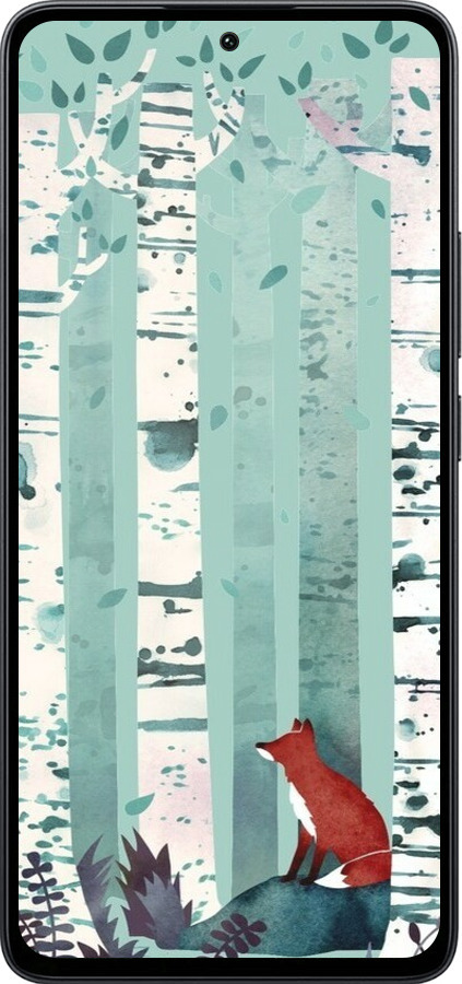 Силиконовый чехол Лис в зелёном лесу для Xiaomi Poco M7 Pro 5G - 6547u-3942 изображение 