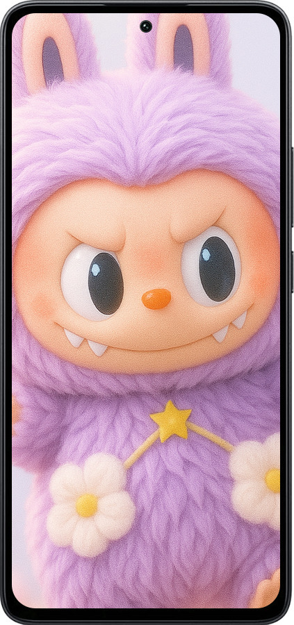 Силіконовий чехол Лабубу для Xiaomi Poco M7 Pro 5G - 6708u-3942 изображение 