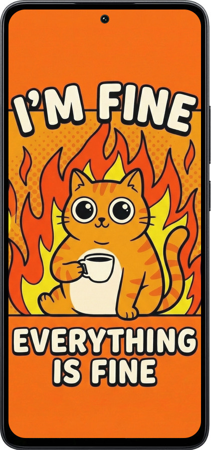 Силиконовый чехол Funny Cat для Xiaomi Poco M7 Pro 5G - 6786u-3942 изображение 