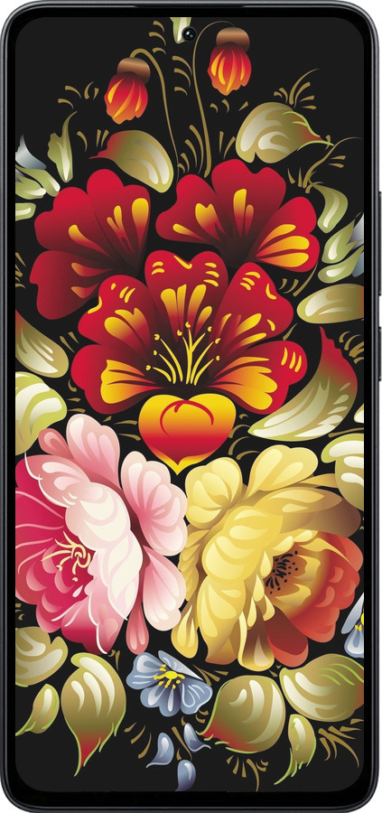 Силиконовый чехол Хохлома 6 для Xiaomi Poco M7 Pro 5G - 829u-3942 изображение 