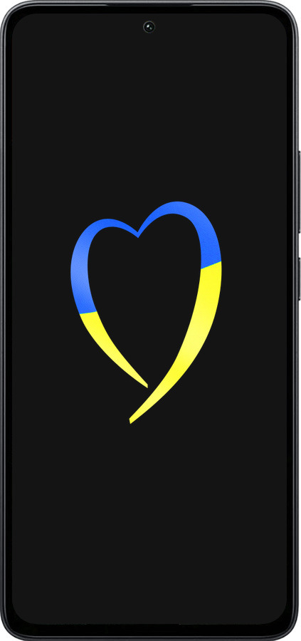 Силиконовый чехол Жёлто-голубое сердце для Xiaomi Poco M7 Pro 5G - 885u-3942 изображение 