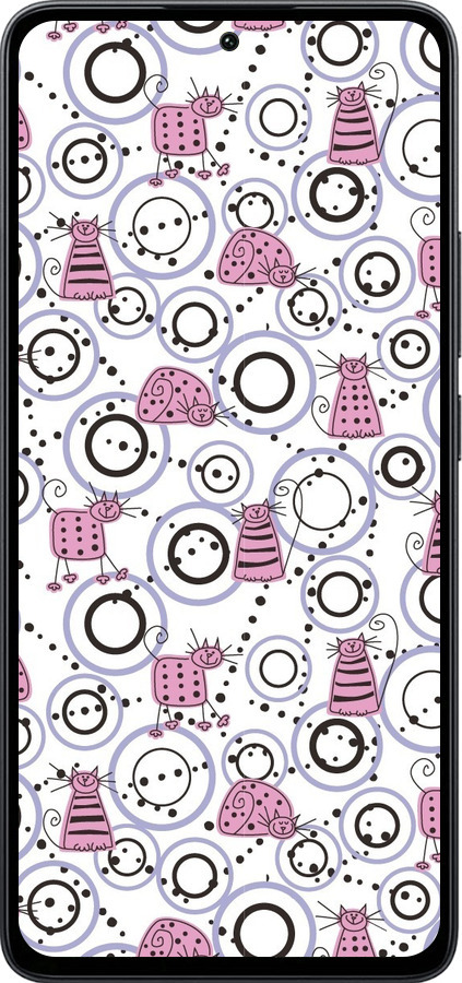 Силиконовый чехол Смешные коты для Xiaomi Poco M7 Pro 5G - 907u-3942 изображение 