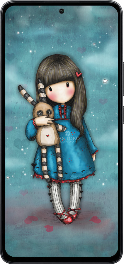 Силіконовий чехол Дівчинка з зайчиком для Xiaomi Poco M7 Pro 5G - 915u-3942 изображение 