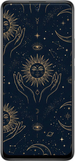 Силиконовый чехол Celestial Harmony: Sun & Moon Gold Mystic Pattern для Xiaomi Redmi Note 10 Pro 5G - 6778u-3333 изображение 