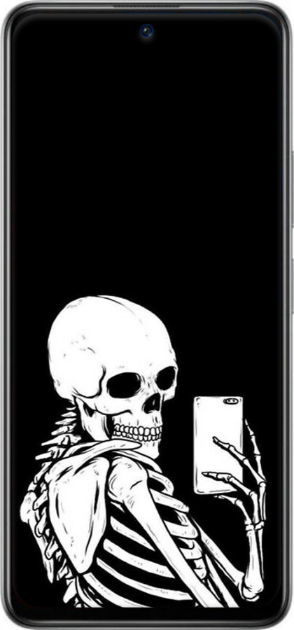 Силиконовый чехол Скелет делает Selfie для Xiaomi Poco X3 GT - 6535u-2511 изображение 