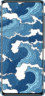 3D пластиковый матовый чехол Абстрактный рисунок морских волн для Xiaomi Poco X3 - 6538m-2073 изображение 