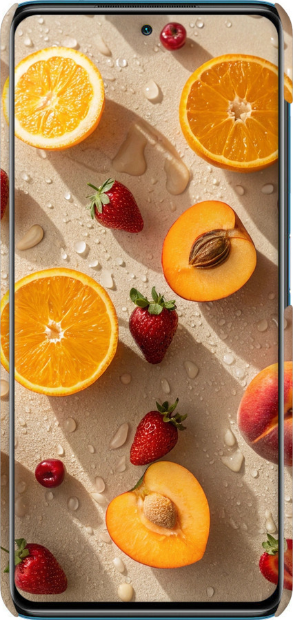 3D пластиковий матовий чехол Фрукти 3 для Xiaomi Poco X3 - 6703m-2073 изображение 