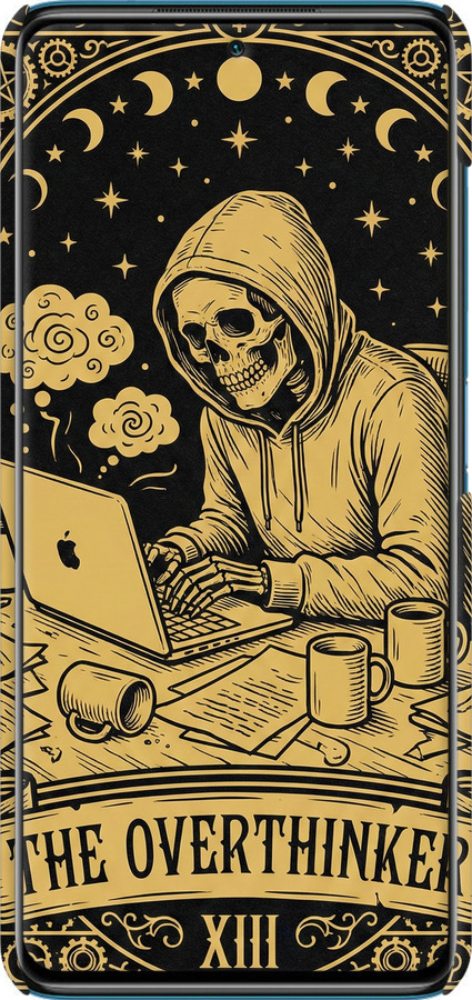 3D пластиковый матовый чехол The Overthinker для Xiaomi Poco X3 - 6774m-2073 изображение 