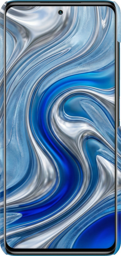 3D пластиковий матовий чехол Liquid Chrome для Xiaomi Poco X3 - 6781m-2073 изображение 