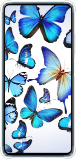 Силикон с усиленными углами чехол Бабочки для Xiaomi Poco X5 Pro 5G - 6023sp-3027 изображение 
