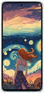 Силикон с усиленными углами чехол Девушка Арт для Xiaomi Poco X5 Pro 5G - 6325sp-3027 изображение 