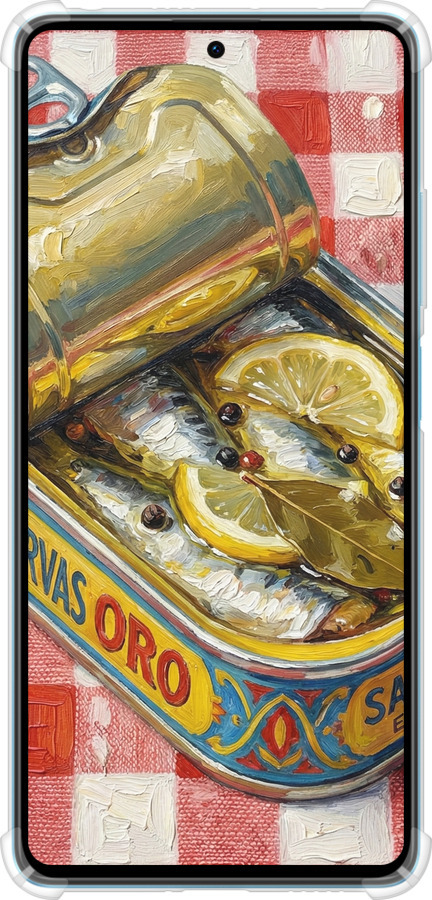 Силикон с усиленными углами чехол Vintage Sardine Tin Phone для Xiaomi Redmi Note 12 Pro Speed - 6772sp-3334 изображение 