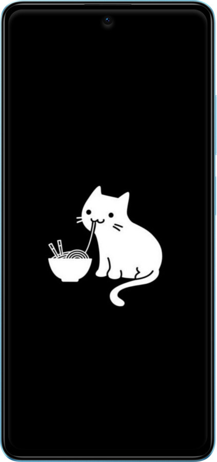 Силіконовий чехол Милий кіт на чорному фоні для Xiaomi Redmi Note 12 Pro Speed - 6528u-3334 изображение 