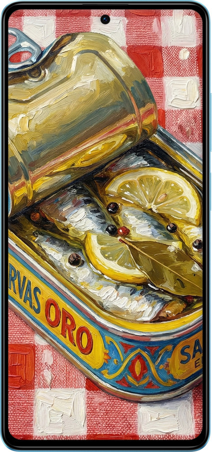 Силиконовый чехол Vintage Sardine Tin Phone для Xiaomi Redmi Note 12 Pro Speed - 6772u-3334 изображение 