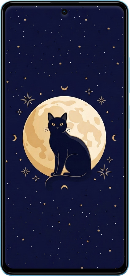Силіконовий чехол Cute Cat Celestial/Witchy для Xiaomi Redmi Note 12 Pro Speed - 6787u-3334 изображение 