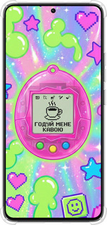 Силикон с усиленными углами чехол Y2K Aesthetic Retro Pet: Годуй мене кавою для Xiaomi Poco X6 PRO - 6784sp-3497 изображение 