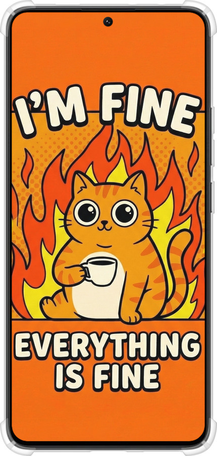 Силикон с усиленными углами чехол Funny Cat для Xiaomi Poco X6 PRO - 6786sp-3497 изображение 