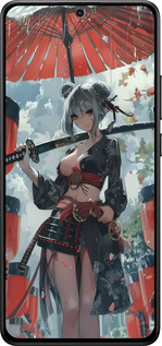 TPU чехол Гейша-воин для Xiaomi Turbo 4 - 6124b-4013 изображение 
