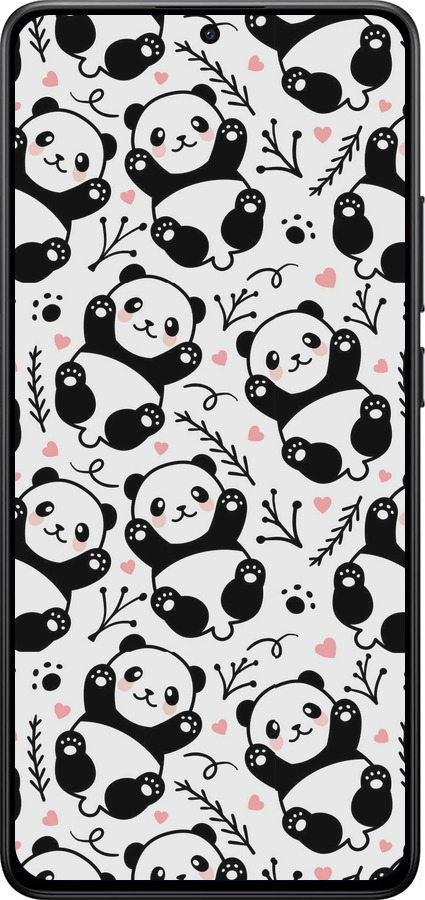 TPU чехол Панды для Xiaomi Turbo 4 - 4318b-4013 изображение 